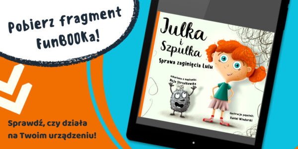 Fragment Multimedialnej książki Julka i Szpulka Sprawa zaginięcia Lulu